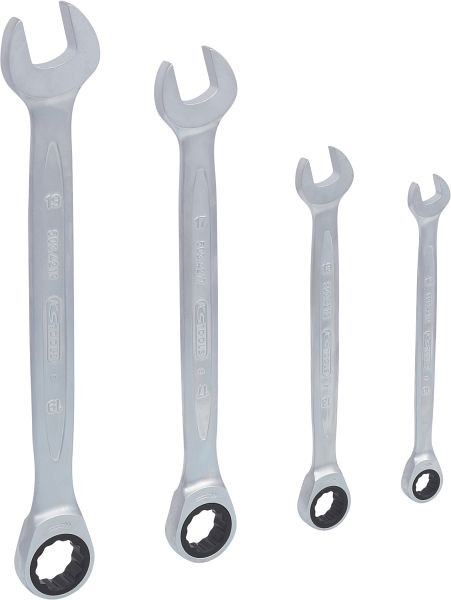 KS Tools GEARplus ratel-ringsleutelset, 4-delig 10-19 mm, 503.4204