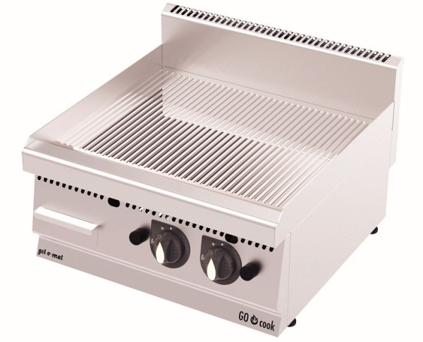 gel-o-mat Gas Griddle-Platte Verchromt Gerillt, GO Cook 600, Hartverchromt, 4,6 kW Gas, GG4060GC