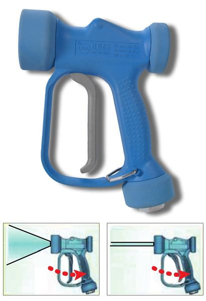 ELMAG waspistool RB 65, maximaal 90°C, 24 bar, 60 l/min, IT 1/2' verstelbare straalbreedte 0°-60° met draaibare aansluiting, 43333