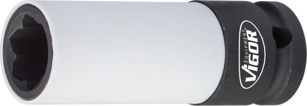 VIGOR slagmoersleuteldop, MERCEDES-BENZ, hol vierkant 12,5 mm (1/2 inch), wielbouten hybride speciaal profiel, 78 mm, V4309