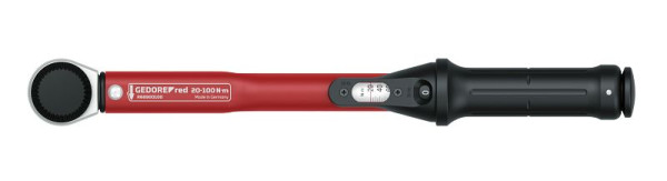 GEDORE rode momentsleutel 1/2 20-100Nm, lengte 395 mm, 3301216
