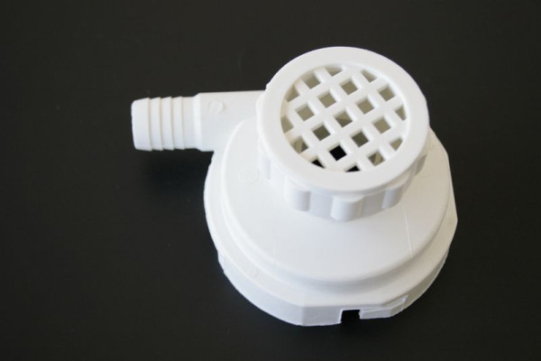 ELMAG PVC onderdeel met bajonet- en slangaansluiting, zeef voor waterpomp S3 (zonder afdichtring, zonder schoepenrad), 9601332