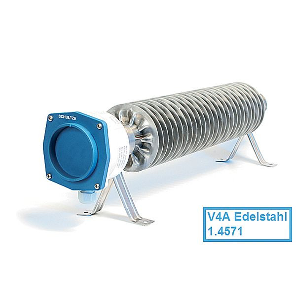 Schultze RiRo u 2000 V4A ribbenbuisverwarmer universeel, 2000W 230/400 V, RVS 1.4571, IP66 / 67, U 2000EA4