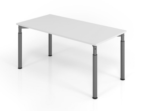 Hammerbacher bureau YS16, 160 x 80 cm, blad: grijs, 25 mm dik, ABS dikke rand, rechthoekige vorm, grafiet, VYS16/5/G