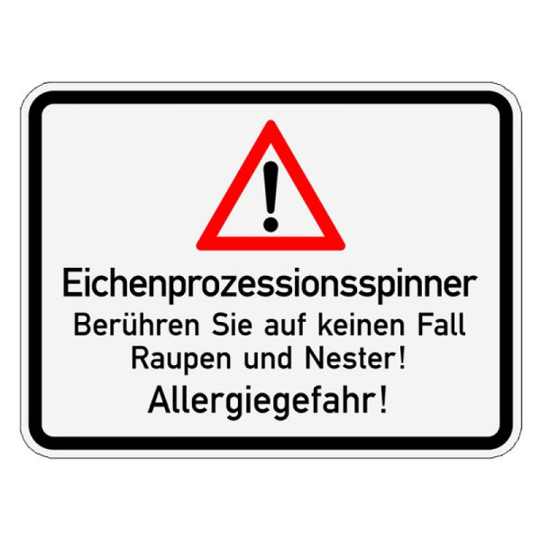 Steen HGS bijzonder bord, eikenprocessierups! In geen geval rupsen en... aanraken, 420 x 315 mm, 37822