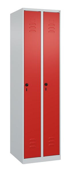 C+P luierkluis Classic PLUS, 2 vakken, 1850x500x500mm, 7035/3020, veiligheidsdraaigrendel, 080000-29 S10002