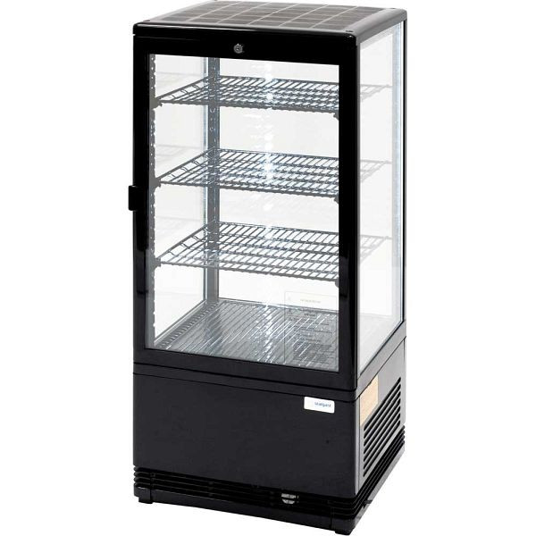 Stalgast koelvitrine met led-binnenverlichting, 78 liter, zwart, afmetingen 428 x 386 x 960 mm (bxdxh), KT0202078