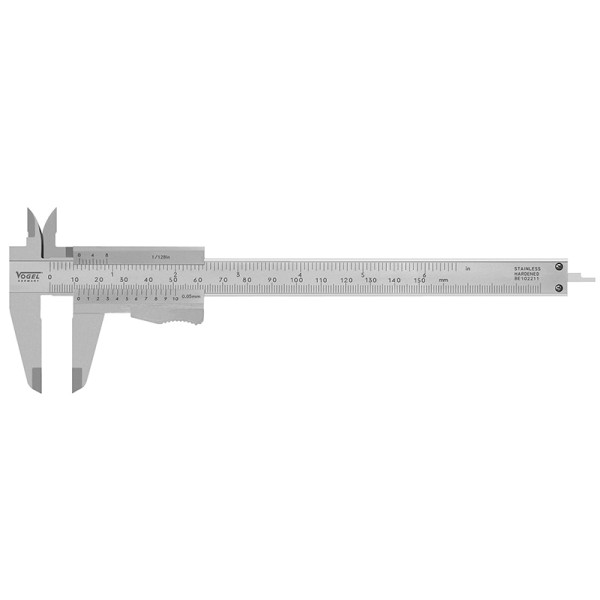 Vogel Germany Pocket Schuifmaat DIN 862, met momentklem, 150 mm / 6 inch, vlak, 201021