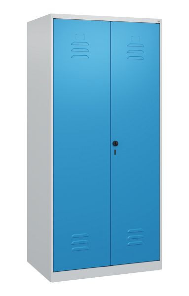 C+P Umkleidespind Classic PLUS, Doppel-Spind, 2 Abteile, 1700x800x500mm, 7035/5012, Drehriegel, 0800027-22P S10004