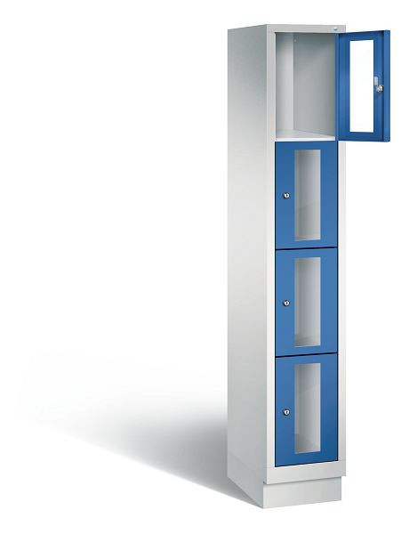 C+P lockerkast Classic, H1800xB320xD500mm, kleur: lichtgrijs / gentiaanblauw, 8020A104 S10002