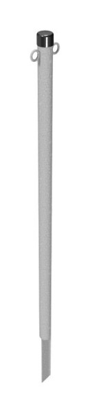 Schake afzetpaal stalen buis Ø 42 x 2,5 mm vast om in te slaan, thermisch verzinkt, met 2 ogen, 4042E/2
