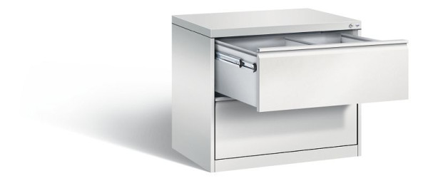 C+P hangmappenkast Acurado, H733xB787xD590mm, kleur: lichtgrijs, handgreep, 12912-312 S10001