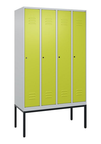 C+P luierkluis Classic PLUS met middenwand, frame, 4 vakken, 2120x1200x500mm, 7035/0024, cilindersloten, 0800307-40F S10025