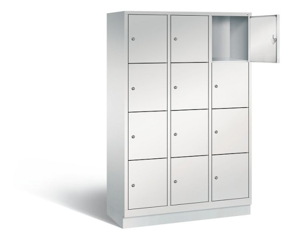 C+P lockerkast Evolo, H1800xB1200xD500mm, kleur: lichtgrijs, 48020-324 S10005