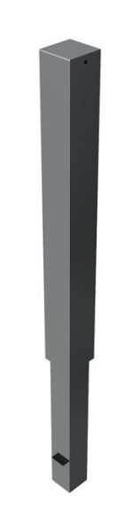 Schake stijl tuinpaal stalen buis 100 x 100 mm serie 4075B, afneembaar, met driehoekslot volgens DIN 3223, 4075FB