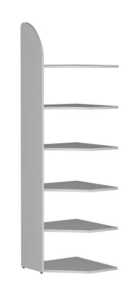 Kerkmann hoekpaneel DANTE 2250 mm 6 hoekplanken, lichtgrijs, 50982411