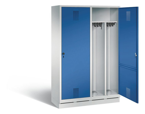 C+P zwart wit kastje Evolo, H1800xW1190xD500mm, kleur: lichtgrijs / gentiaanblauw, 48220-40 S10011