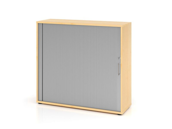 Hammerbacher rolluikkast 1733S BS, 3 OH, romp: esdoorn / rolluik: zilver, 120 x 40 x 110 cm (BxDxH), V1733S/3/S/BS