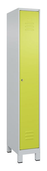 C+P luierkluis Classic PLUS met middenwand, voeten, 1950x300x500mm, 7035/0024, cilinderslot, 080010-10F S10025