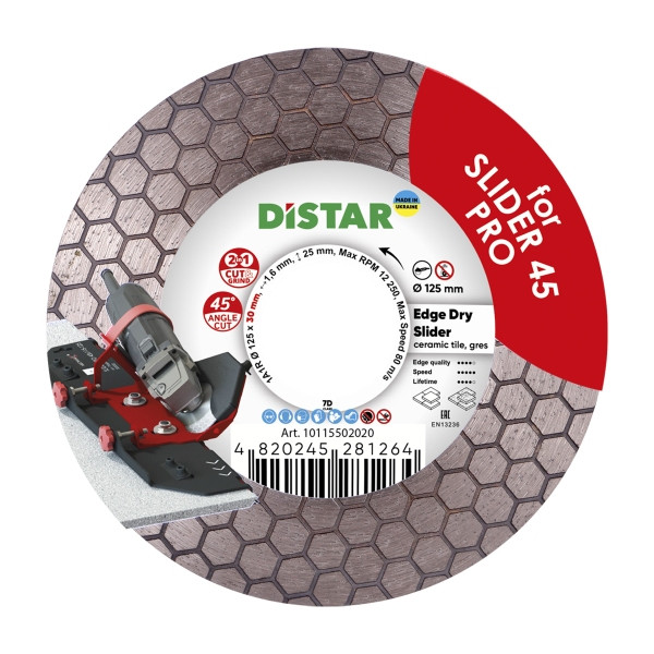 Distar diamantdoorslijpschijf 125x30 Edge Dry Slider, 10115502020