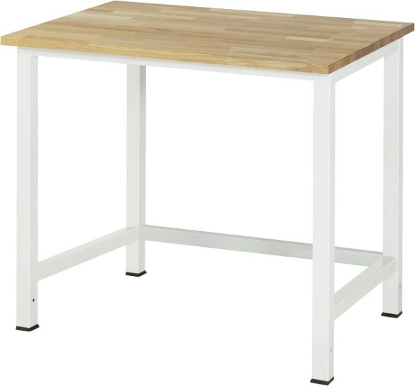 RAU werktafel serie 900, massief beukenplaat, 1000x825x800 mm, 03-900-1-B25-10.12