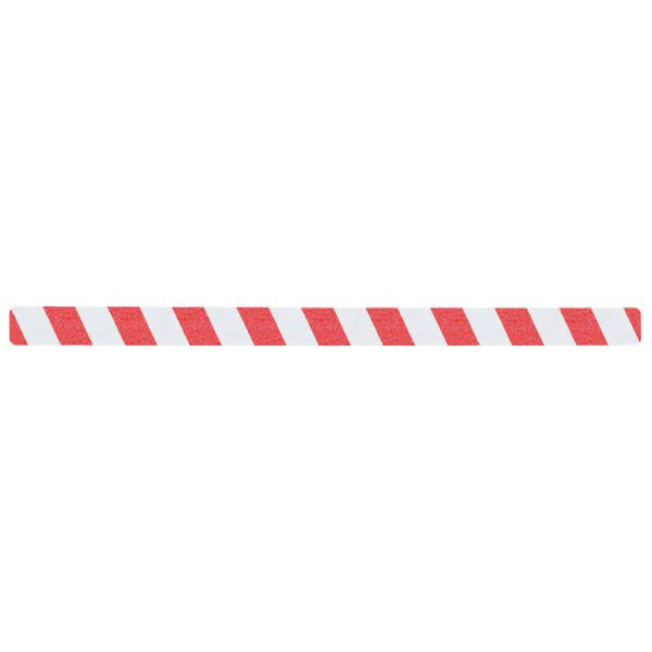 m2 antislip bekleding waarschuwingsmarkering rood/wit losse stroken 50x800mm, VE: 10 stuks, M1YV100501