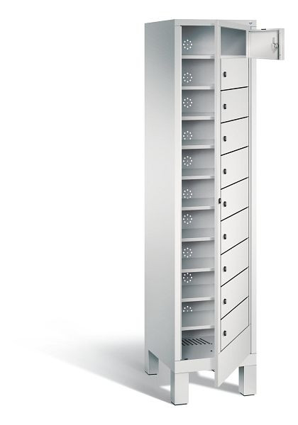 C+P wasverzamelkast Evolo, H1850xB420xD500mm, kleur: lichtgrijs, 48060-110 S10001