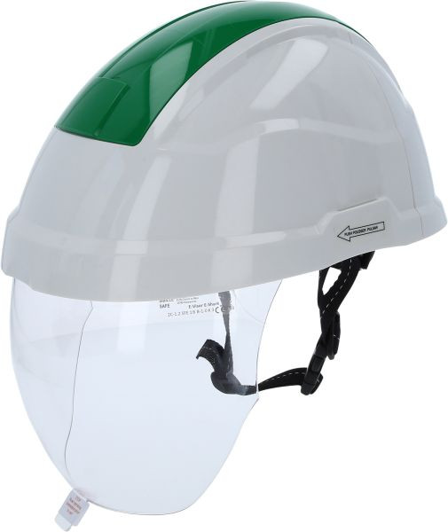 KS Tools veiligheidshelm met gelaatsbescherming, groen, 117.0139