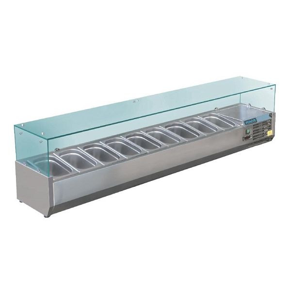 Polar top koelvitrine voor 9x GN1/3, GD878