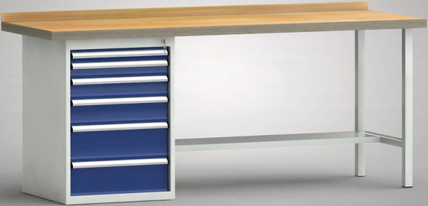 KLW standaard werkbank - 2000 x 700 x 840 mm L x D x H, WS184N-2000M40-E7029
