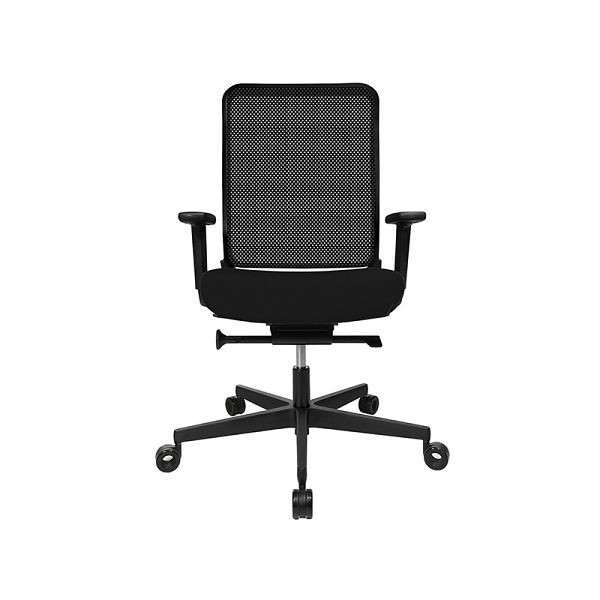 Lüllmann bureaudraaistoel W1C Low Dondola, mesh rugleuning, kunststof onderstel, zwart, 216780
