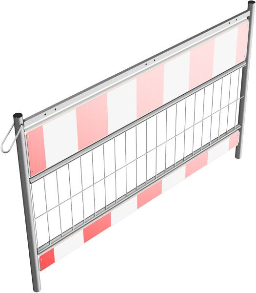 Schake-barrière hekwerk volgens TL, lengte: 1,60 m, folie type 1, rood/wit, 33316
