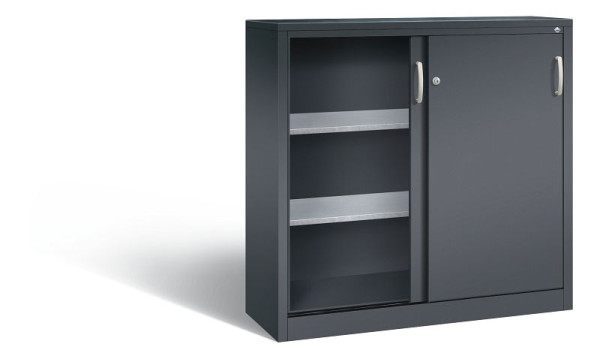 C+P schuifdeurkast Acurado, H1200xB1200xD400mm, kleur: zwart-grijs, beugelgreep, 2047-09 S10028