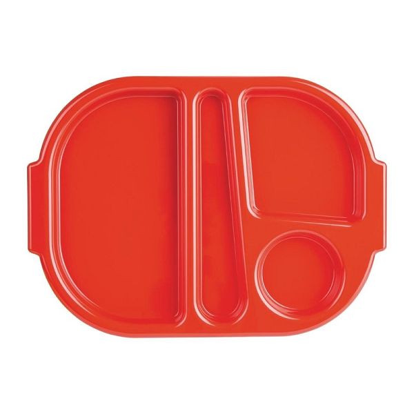 Olympia Kristallon menuschalen rood 37,5 x 27,8cm, VE: 10 stuks, U037