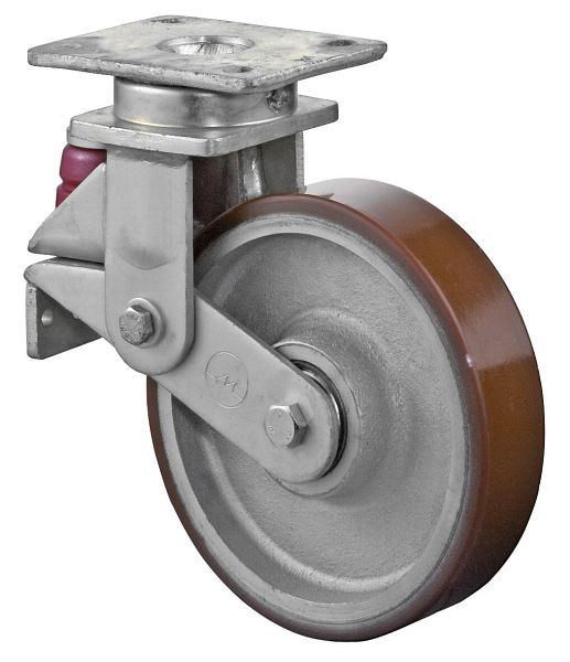 BS-wielen Zwevende zwaarlastwielen, breedte 50 mm, Ø200 mm, tot 600 kg, gegoten polyurethaan loopvlak 95 Shore A, gegoten wiellichaam, kogellagers, T100.C10.200