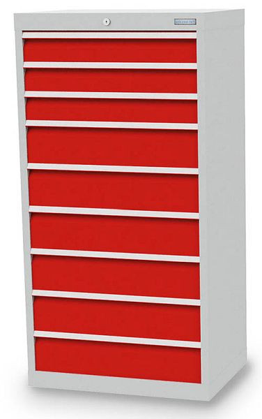 Bedrunka + Hirth ladekast, diepte 500 mm, R 24-16, 680 x 500 x 1039 mm, 8 x lades (3x 100VA, 6x 150VA), draagvermogen 50 kg, 613.360