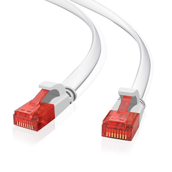 Helos ultradunne patchkabel U/UTP Cat 6 wit 10,0m, 263023