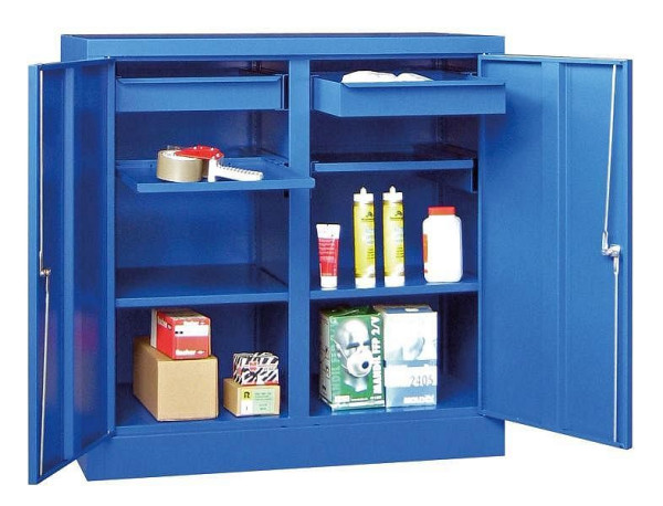 Pavoy gereedschapskast 1000/500/1000, met scheidingswand, individueel afsluitbaar, 4 gegalvaniseerde planken, 32372-100-008-910118