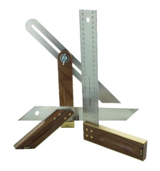 hedue Tischler-Set, Genauigkeit des 45°-Winkels 0,06°, Genauigkeit des 90°-Winkels 0,06°, A031