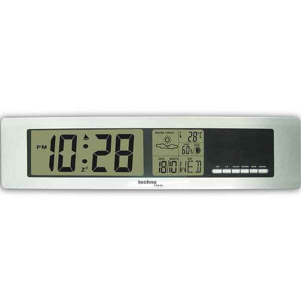 Technoline weerstation, quartz uurwerk, afmetingen: 437 x 96 x 28 mm, WS 9123