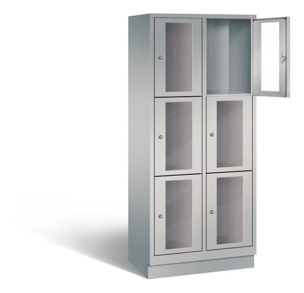 C+P lockerkast Classic, H1800xW810xD500mm, kleur: wit aluminium, 8020A223 S10010