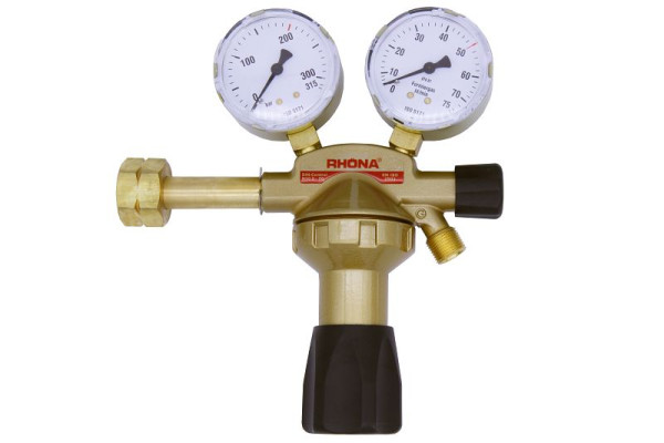 ELMAG formeergasdrukregelaar, 1 trap, met 2 manometers, Ø 63mm, flesdruk tot 200 bar, 57125