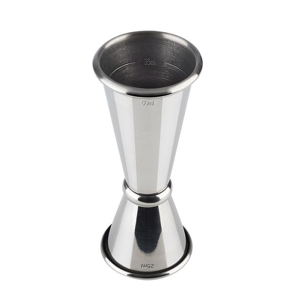 APS staafmaat, Ø 4 cm, hoogte: 11 cm, RVS, inhoud: 2,5 / 5 cl, met vulstreep 3,5 cl / 1,5 cl, 93164