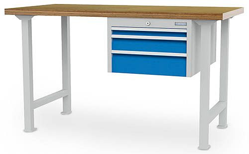 Bedrunka + Hirth rij werkbank R 18-24, 1x 50VA, 1x100VA, 1x150 VA, lade volledig uittrekbaar 100%, 2000 x 750 x 859 mm, 03.20.535.2V