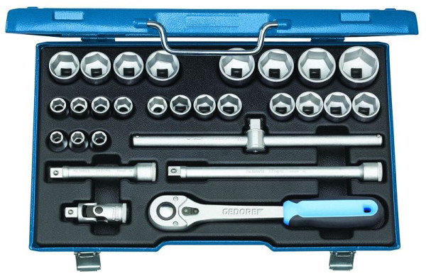 GEDORE dopsleutelset, 28-delig, zeshoekig UD-profiel, 2682869