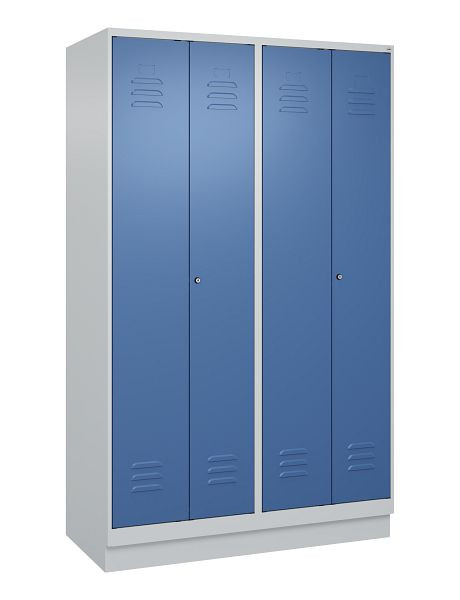 C+P luierkluis Classic PLUS SW, onderstel, 4 vakken, 1950x1200x500mm, 7035/5023, cilindersloten, 080022-40 S10020