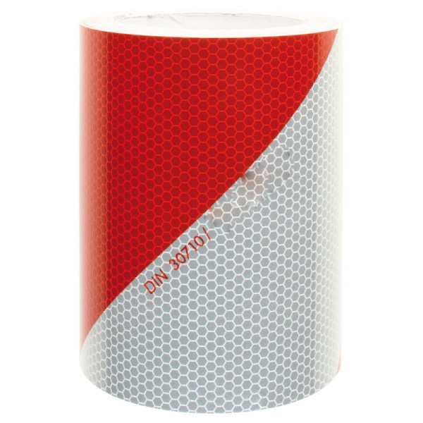 Stone HGS waarschuwingsmarkering voor voertuigen met speciale rechten, enkele rol, wijzend naar links (verticaal), wijzend naar rechts (horizontaal), afmetingen (BxL): 141 mm x 9 m, 13484