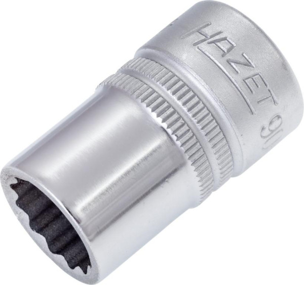 Hazet dop, dubbel zeskant, hol vierkant 12,5 mm (1/2 inch), 14 mm, met karteling, 900Z-14
