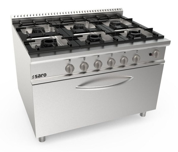 Saro gasfornuis + gasoven 6 branders LQ, 423-8020