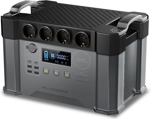 ALLPOWERS Portable Power Station 2000W (4000W Surge), stopcontacten 1500Wh, S2000